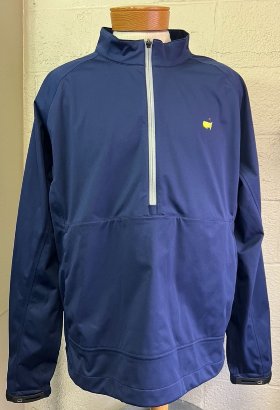 2026 AUTHENTIC - Masters Tech-Navy Blue Windshirt 1/2 Zip Golf Jacket Rare XXL